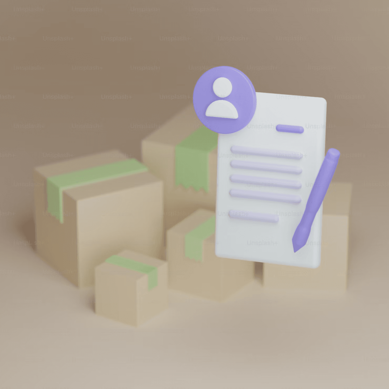 Man carrying a package outside a building