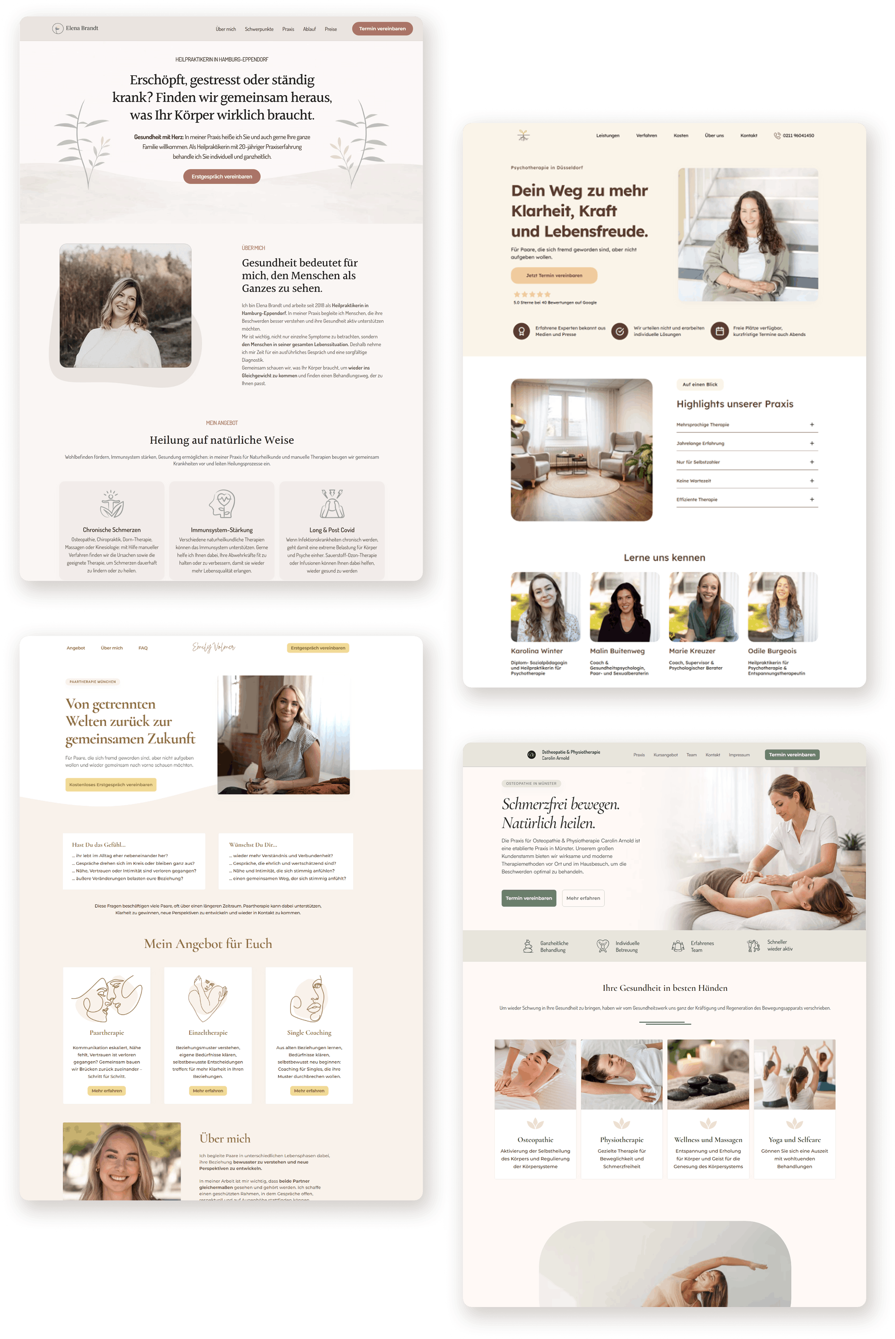 Beispiel-Websites Osteopathie, Heilpraktiker, Psychotherapie von Seiten-mit-Herz