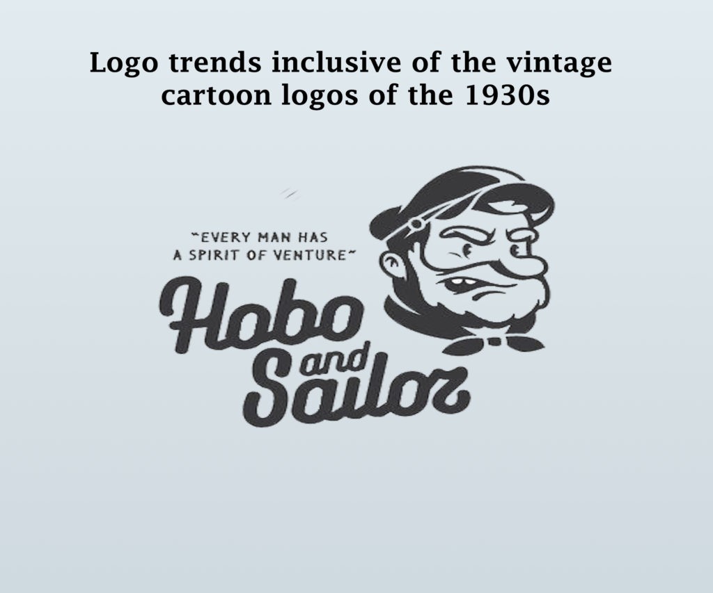 Logo trends inclusive of the vintage cartoon logos of the 1930s