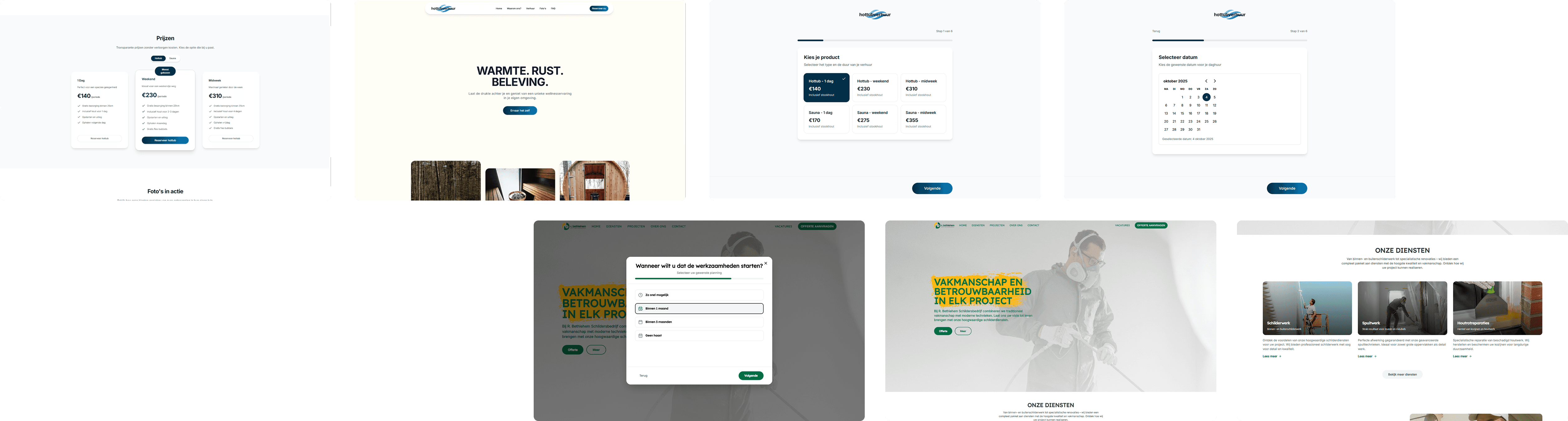 Multiple pictures of websites