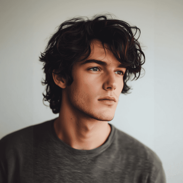 Contemplative Young Man