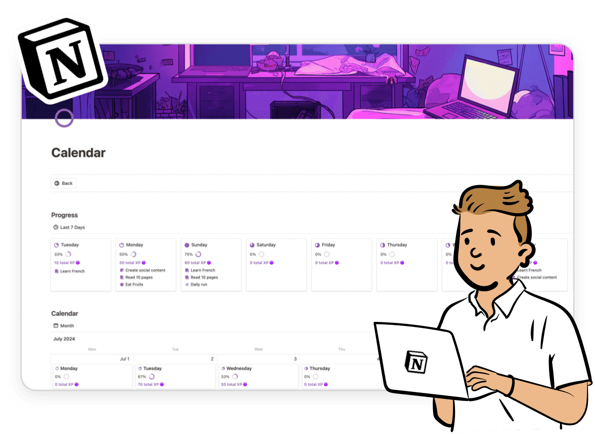 20+ Best Notion Calendar Templates
