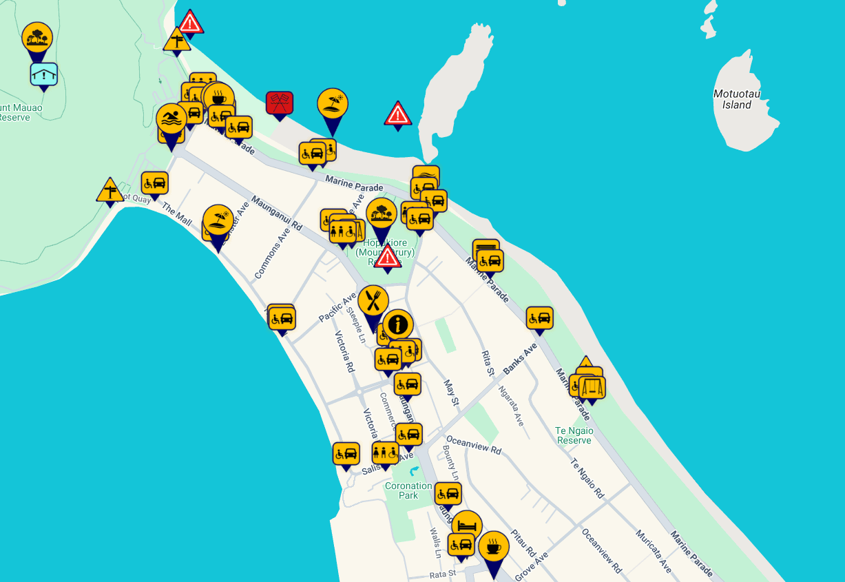 A map showing more than 30 locations