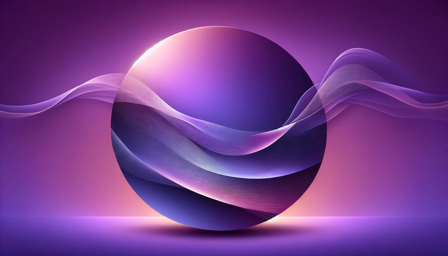 An AI-Generated gradient image with a purple dark gradient ball and wavy lines.