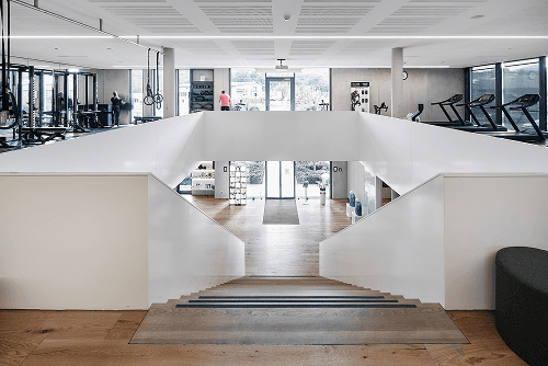 Die Trainingsfläche im Fitnessstudio in Weilheim