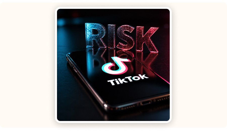 Le mot “Risk” avec l’environnement TikTok