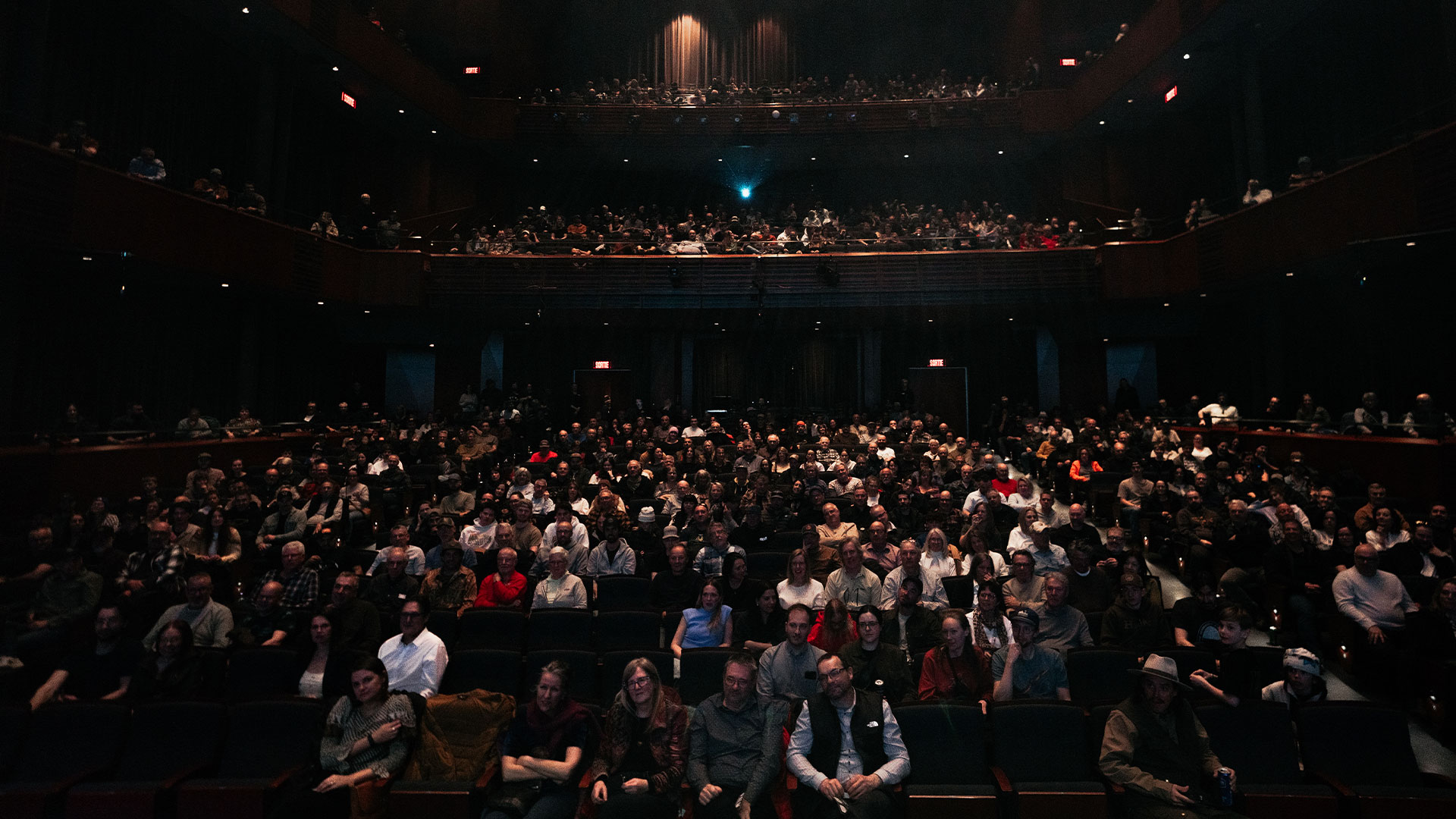 Cinema audience for Scale Of Change film screening.
