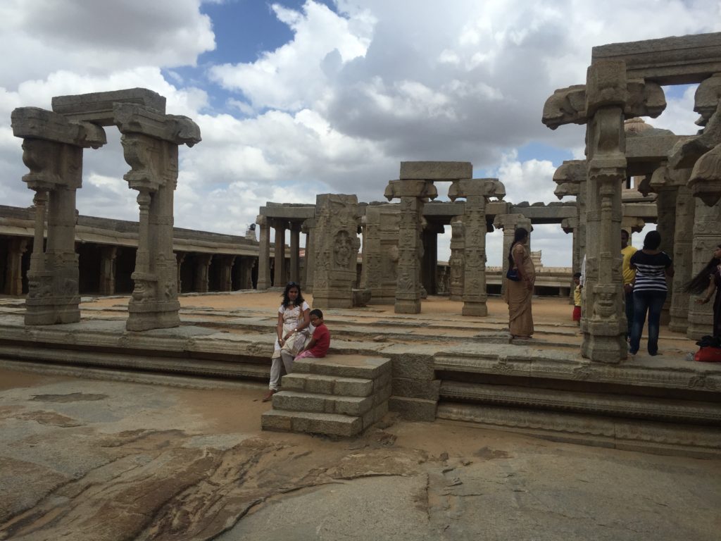 The unfinished kalyana mantapa at Veerbhadra temple at Lepakshi