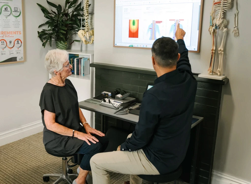Women getting chiropractic adjustment