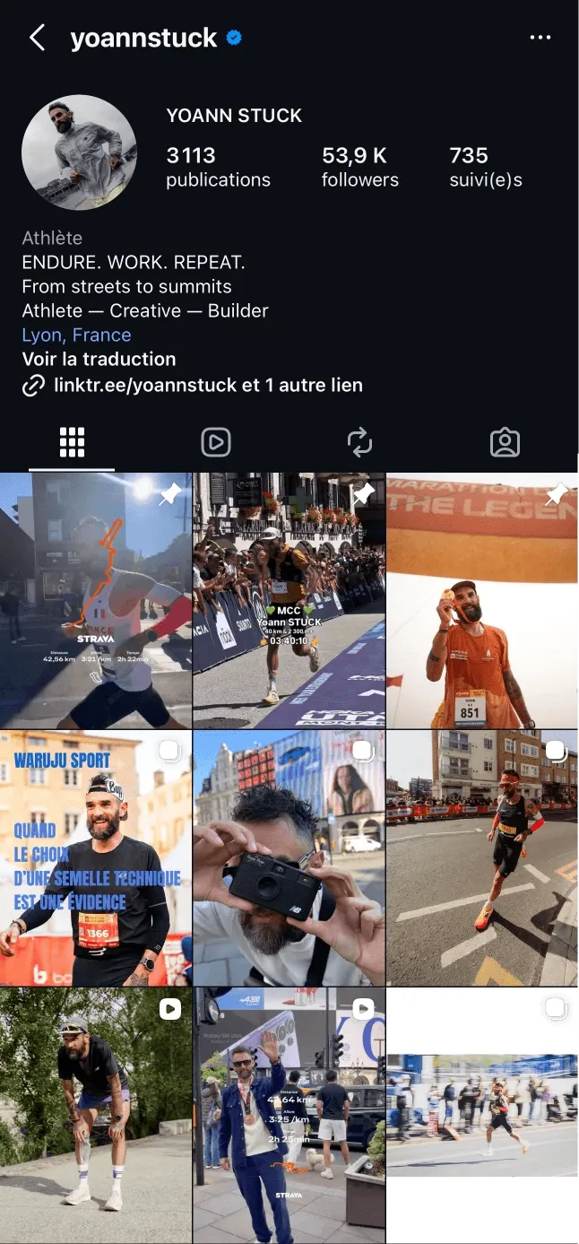 Réseaux sociaux, création de contenu et campagnes d'influence Instagram pour le Mont Ventoux Challenge.