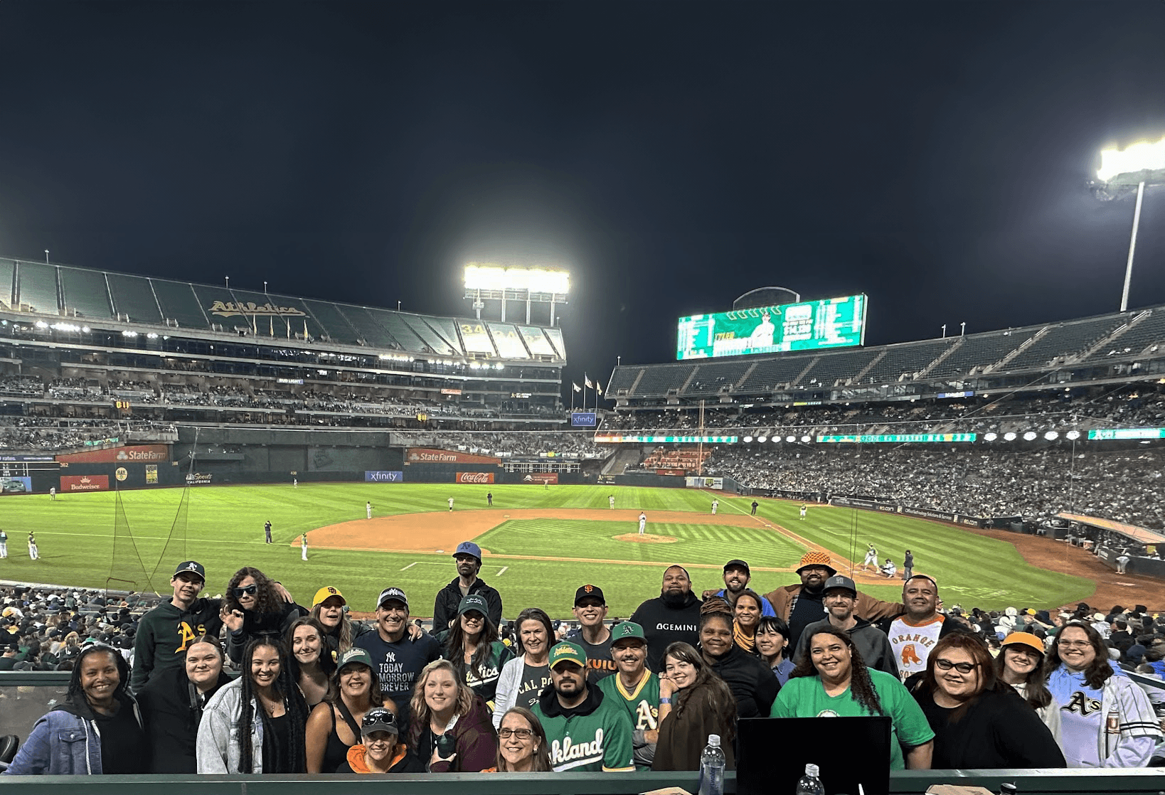 2024 Gemini Legal employees at the Oakland Coliseum A's baseball game