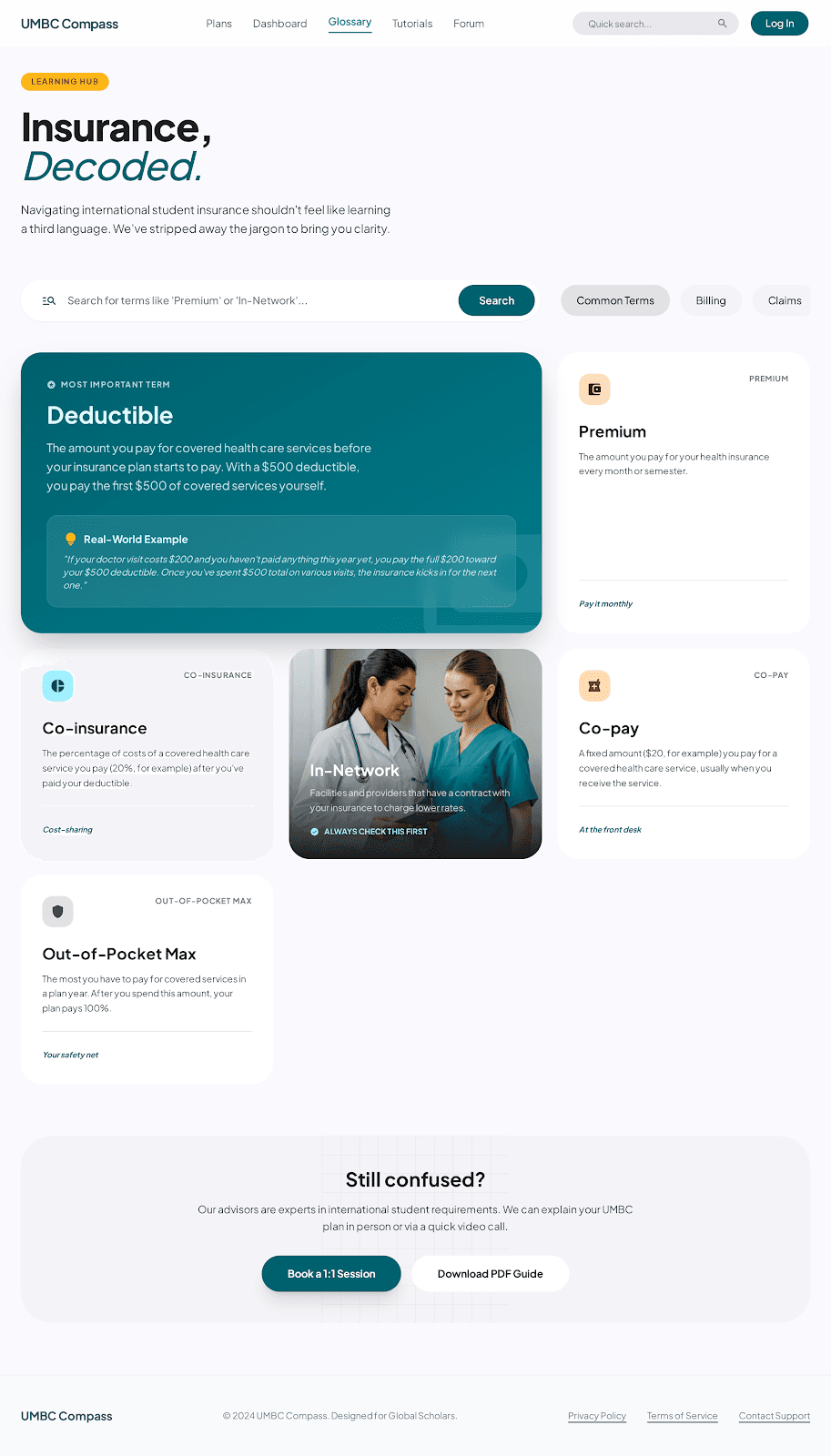 Plain-English glossary