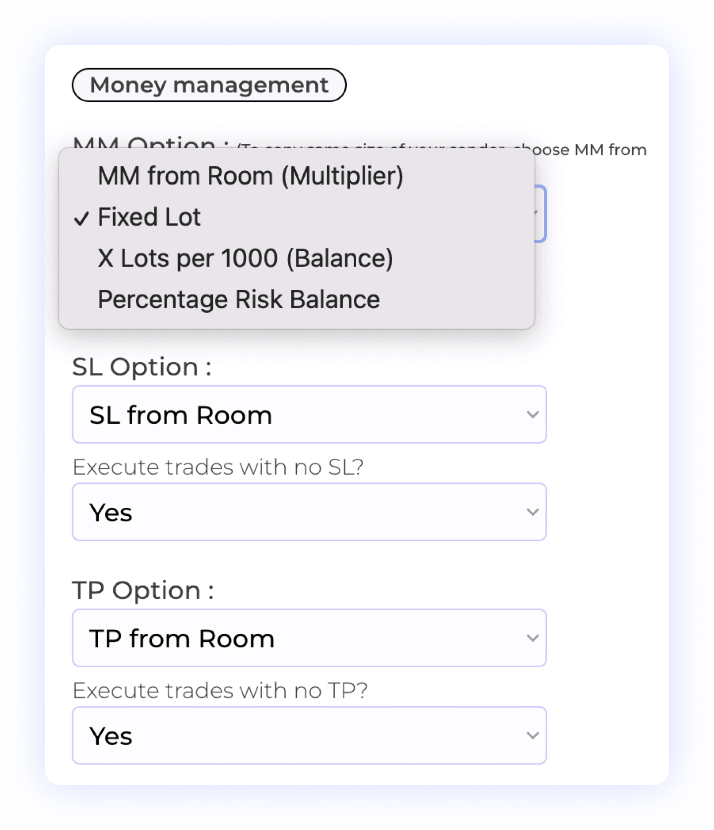 Comprehensive Money and Risk Management Control