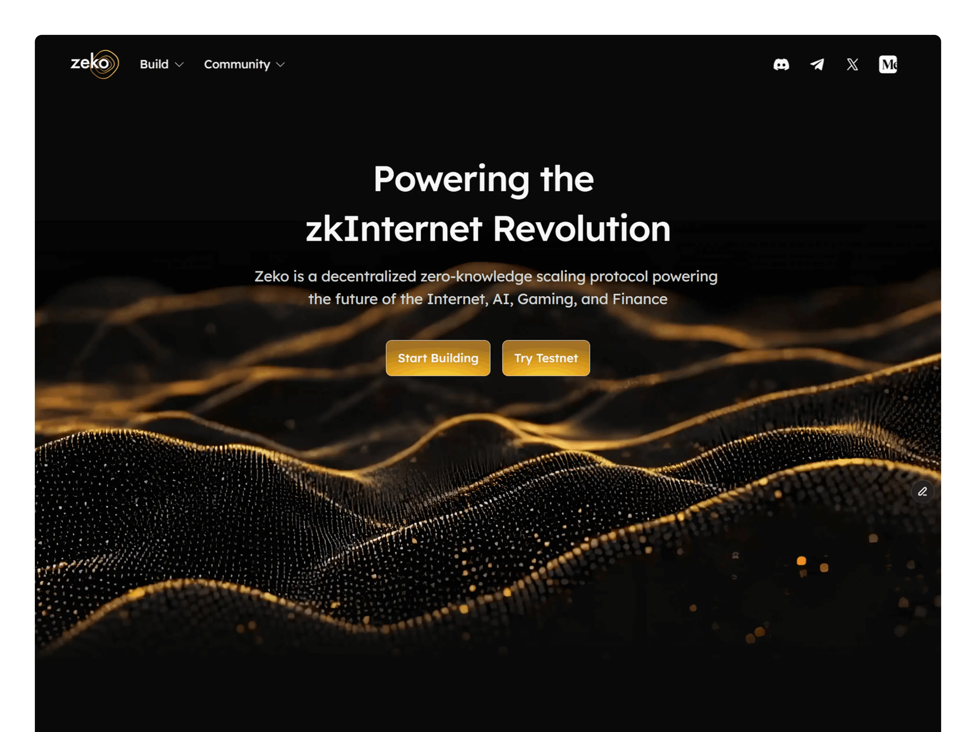 New hero section of zeko.io