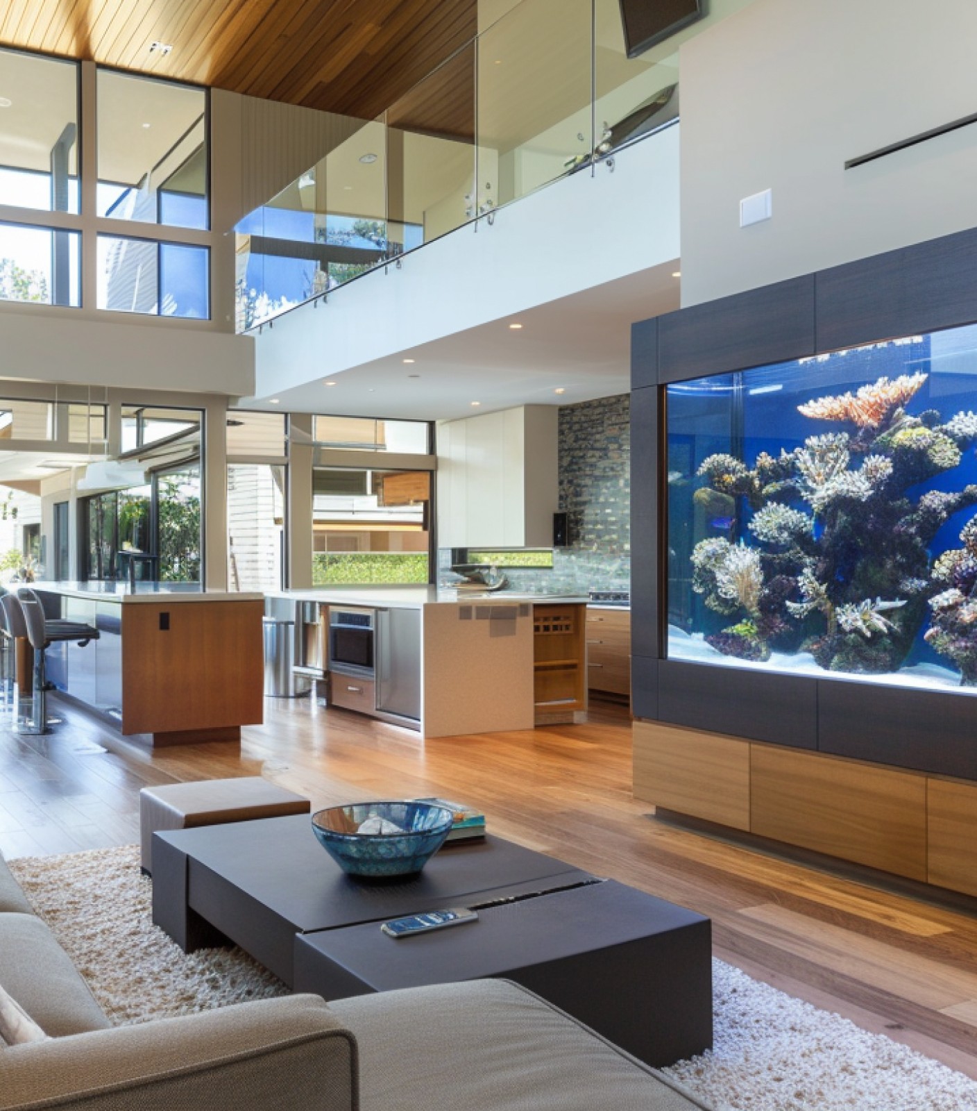 Aquarium in a living room