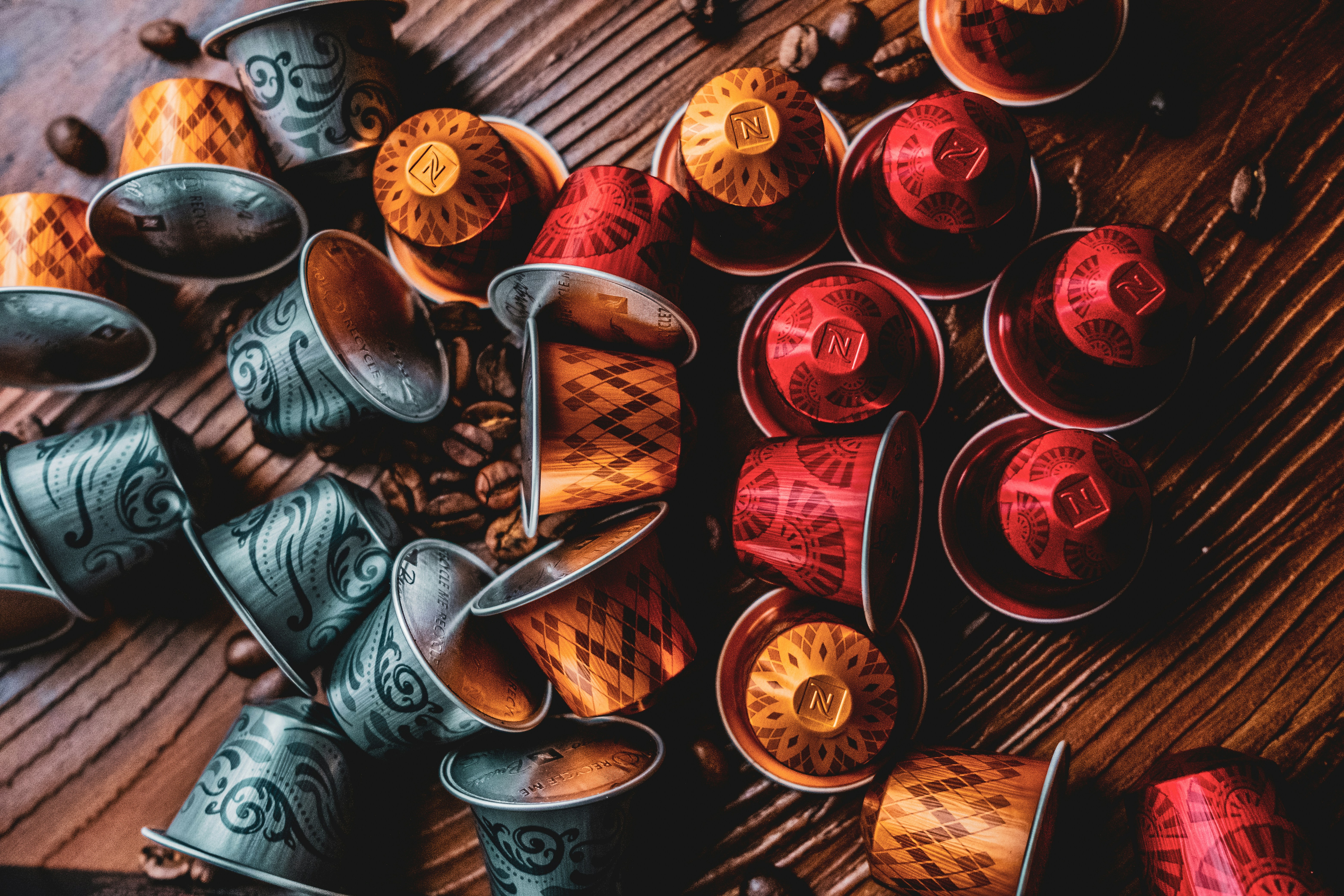 A bunch of different types of shoes on a table