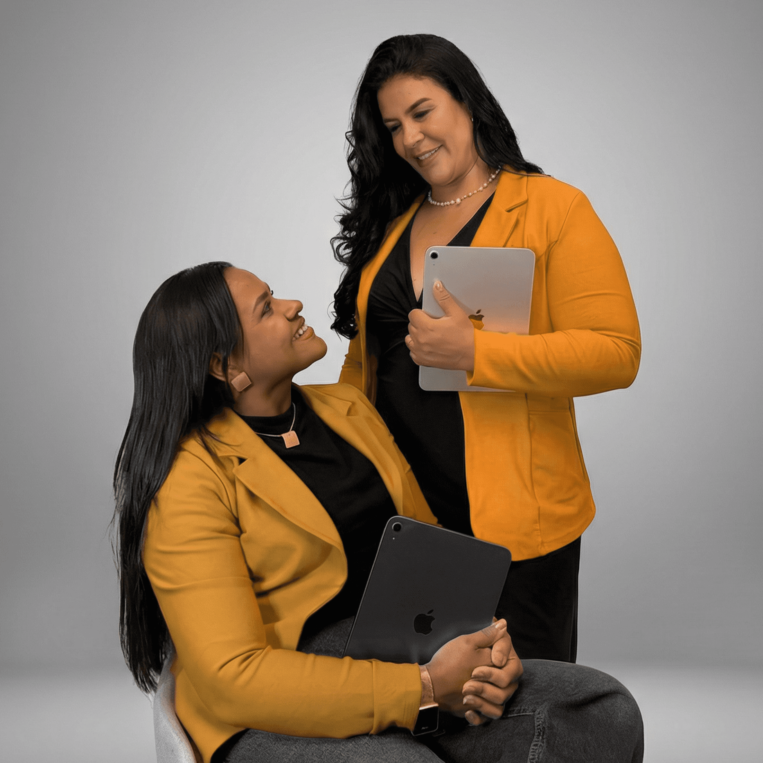 person sitting in a chair in front of a man