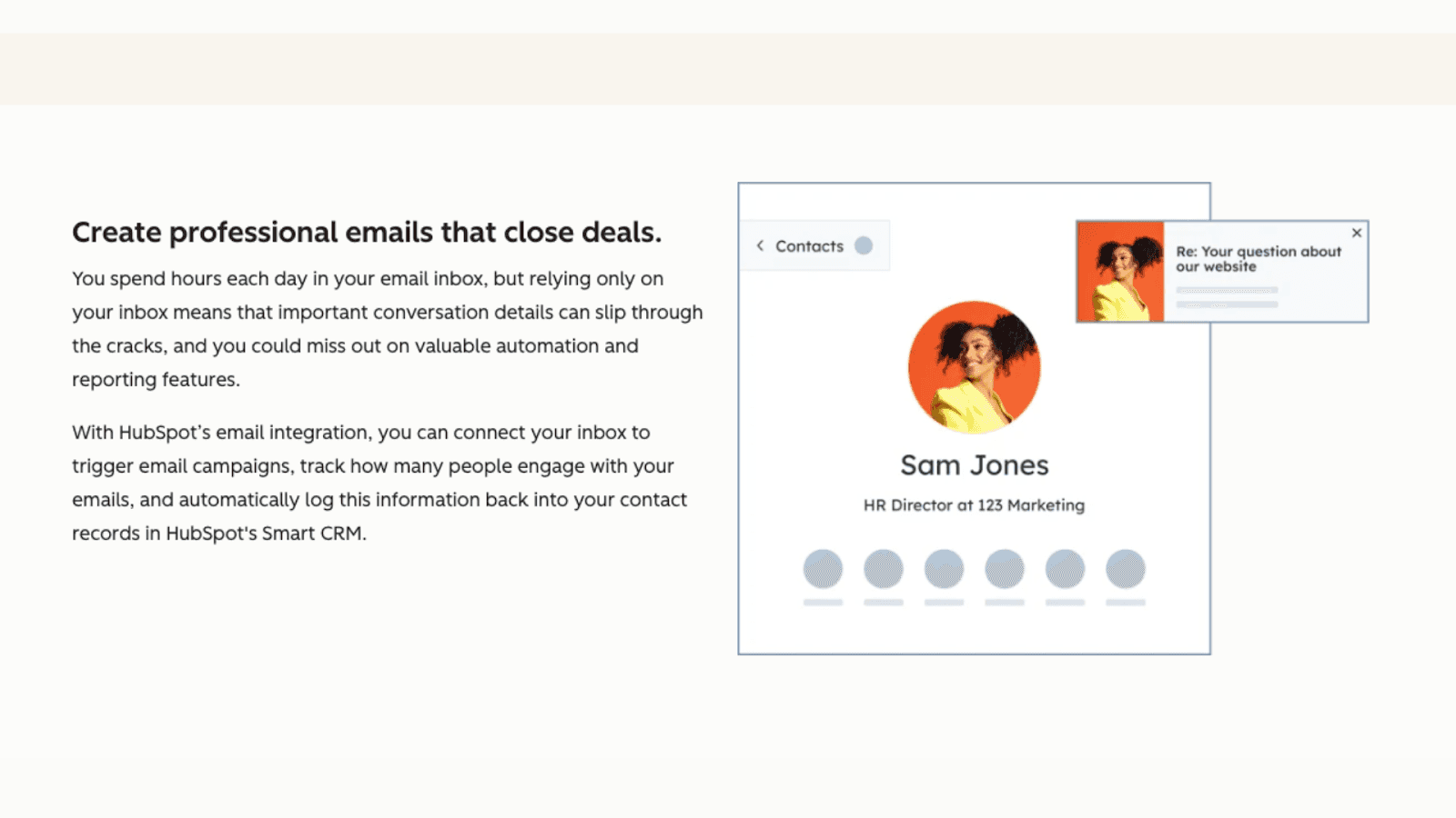 HubSpot integrates Gmail into the CRM system