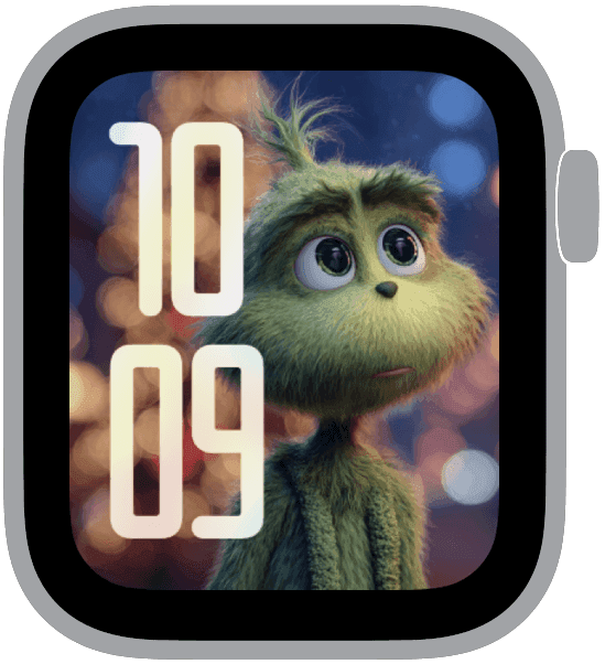 Yuletide Friends Christmas Apple Watch face with 3D holiday characters