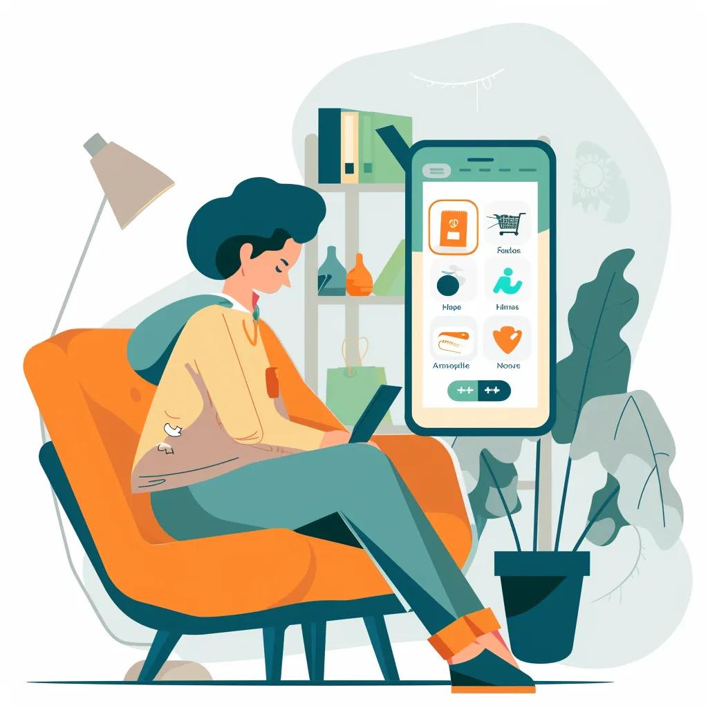 Person seeing personalized retargeting ads on their phone while shopping online