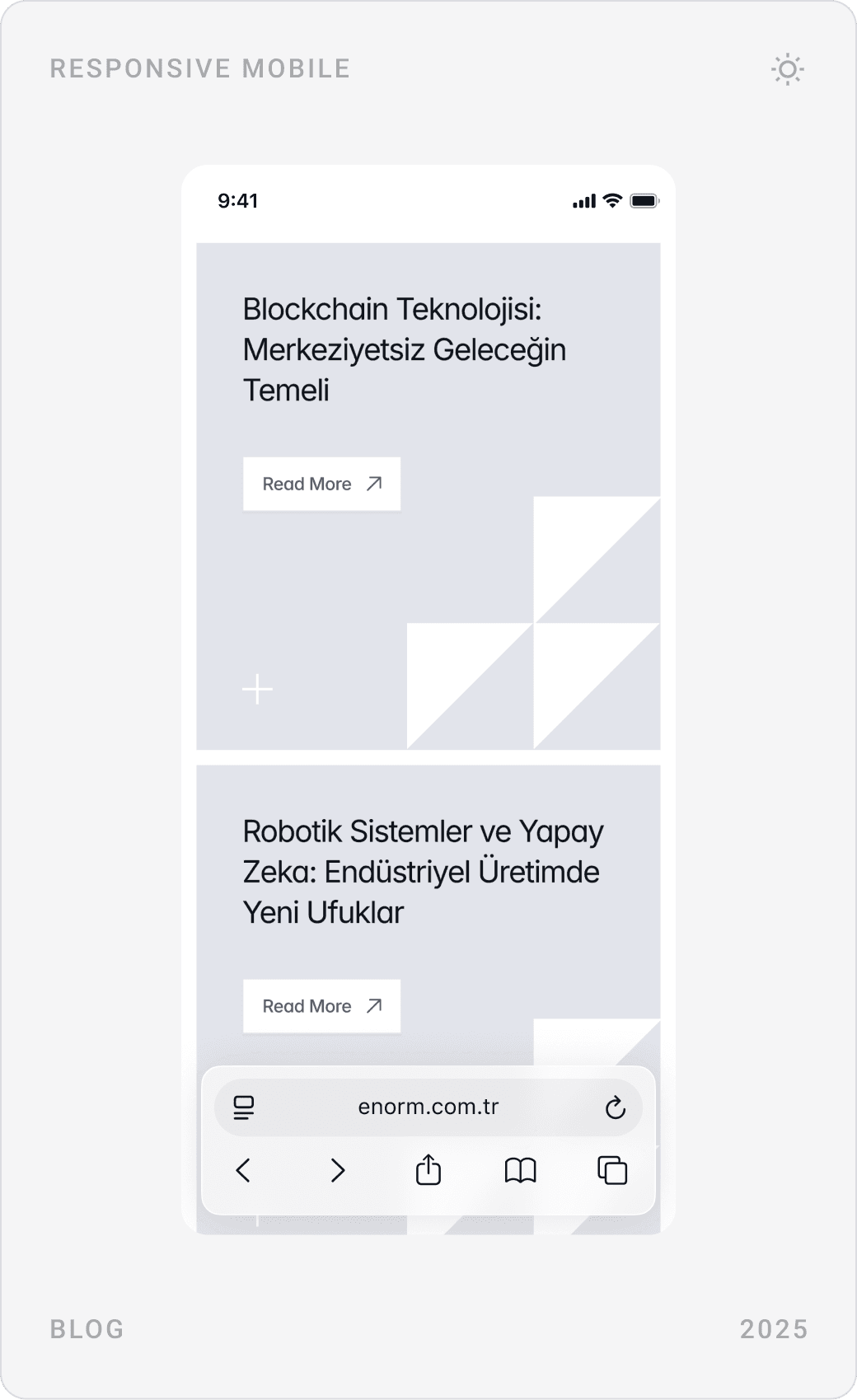 Clean Enterprise Article Listing Mobile Interface