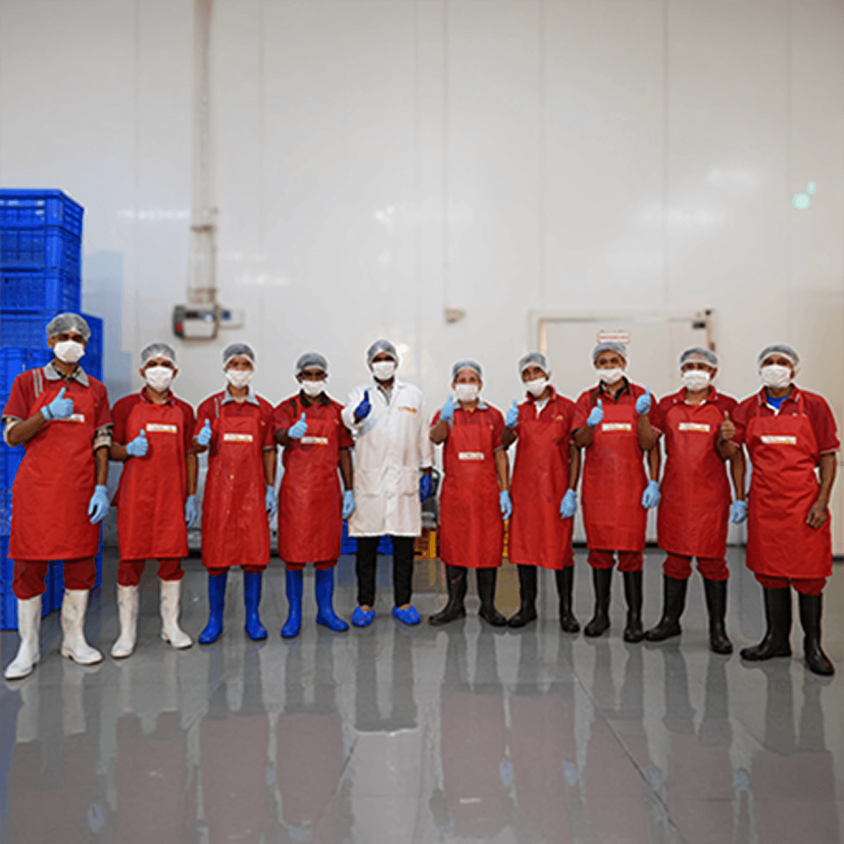 Trained team following hygiene and protective gear standards
