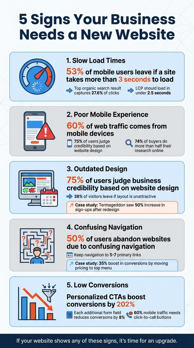 5 Signs Your Business Needs a New Website: Key Statistics and Impact