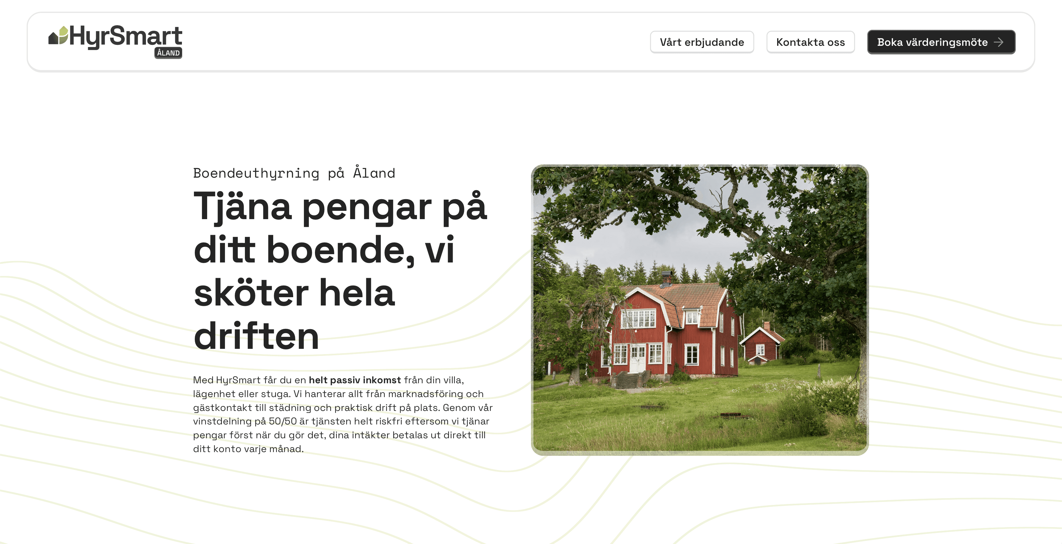 Hemsida för HyrSmart Ålad