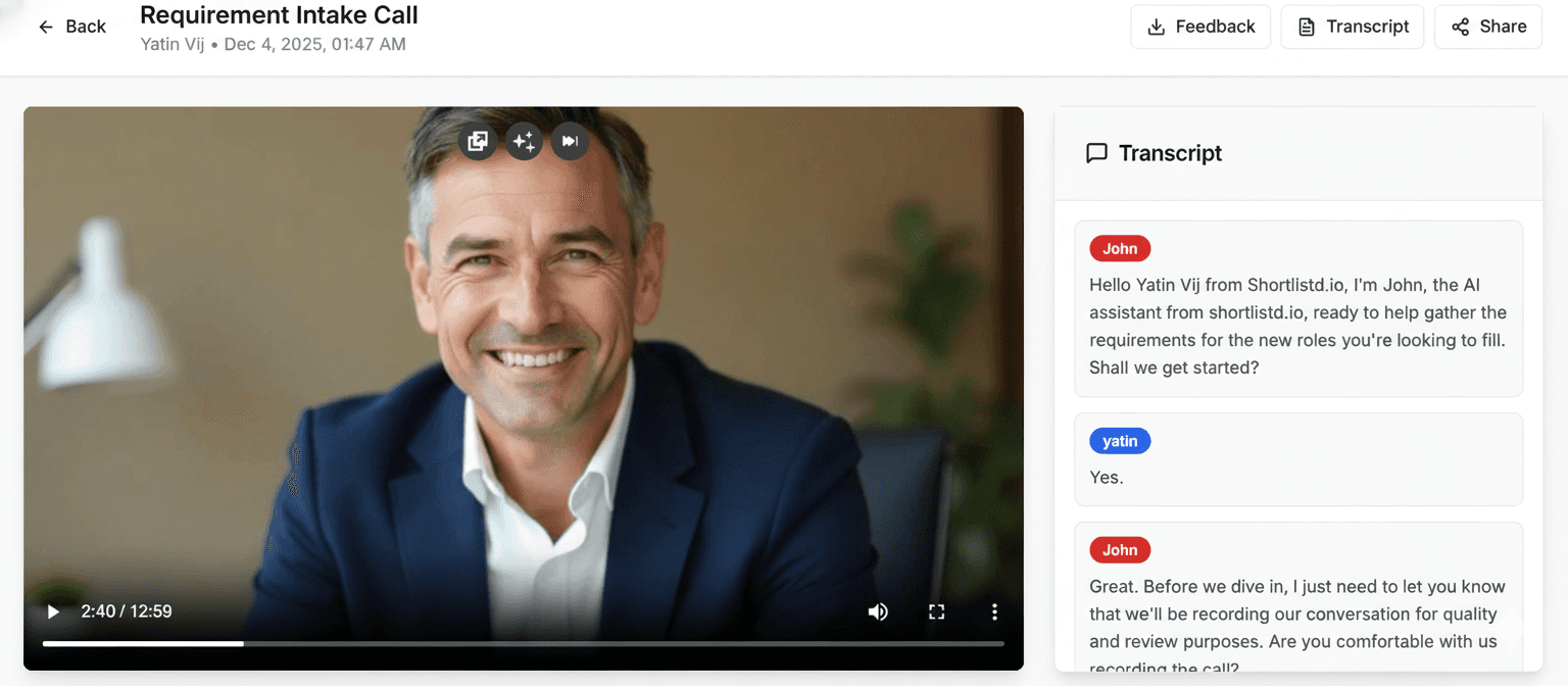 AI recruitment intake agent understanding hiring requirements and translating job descriptions into structured sourcing criteria