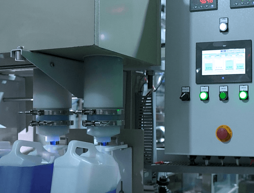 Thumbs up from lab technician for successful chemical delivery