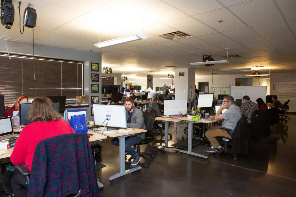 Smart Data Employees in the office working at desks