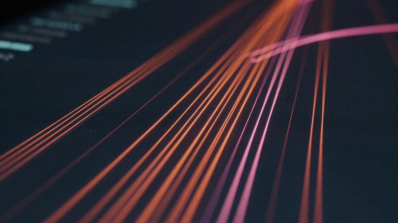 Digital screen with abstract glowing lines.