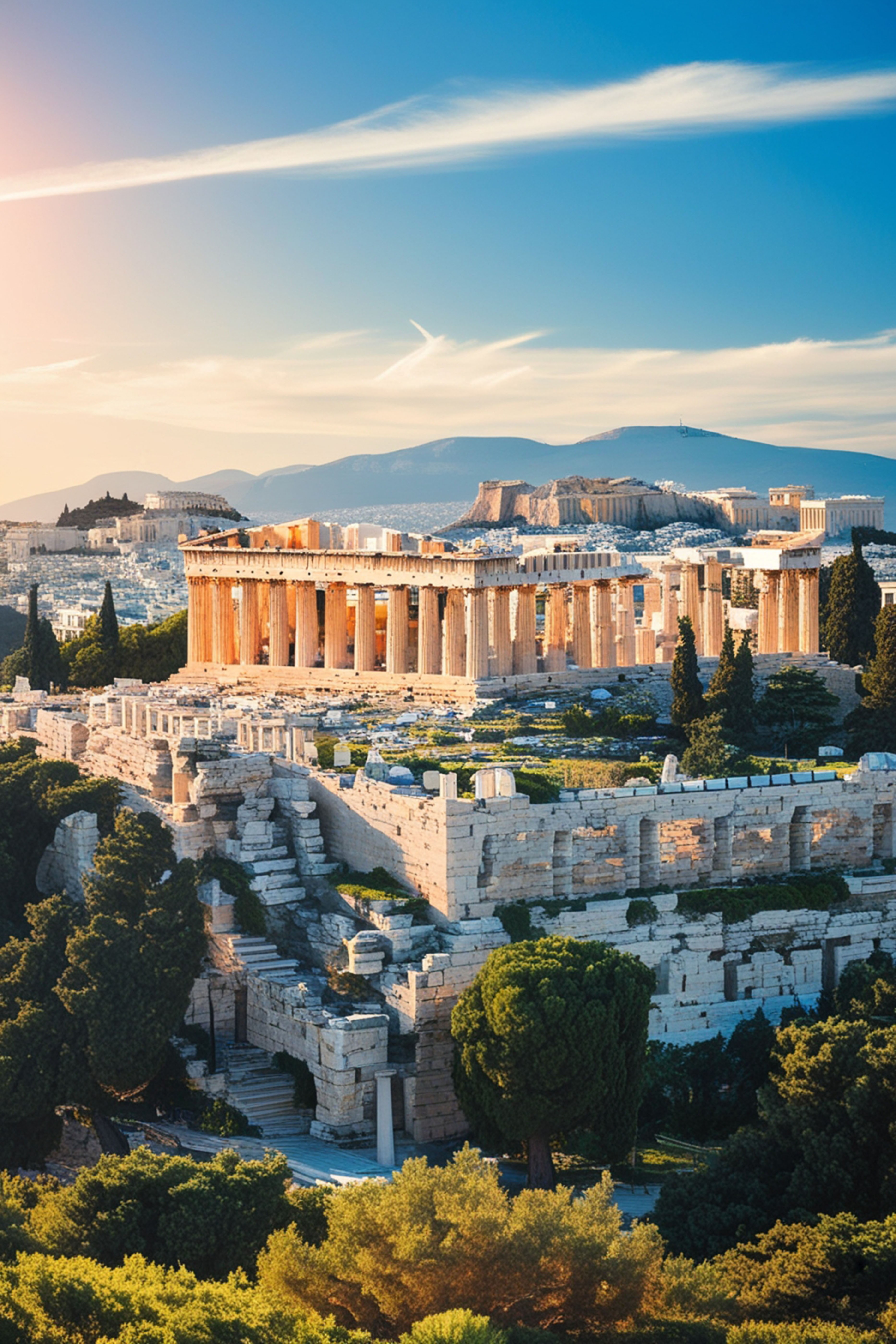 two teal-and-white skyscrapers