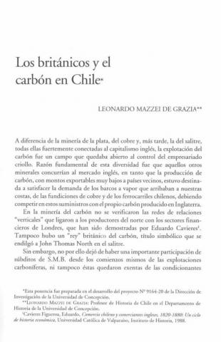 Los británicos y el carbón de Chile