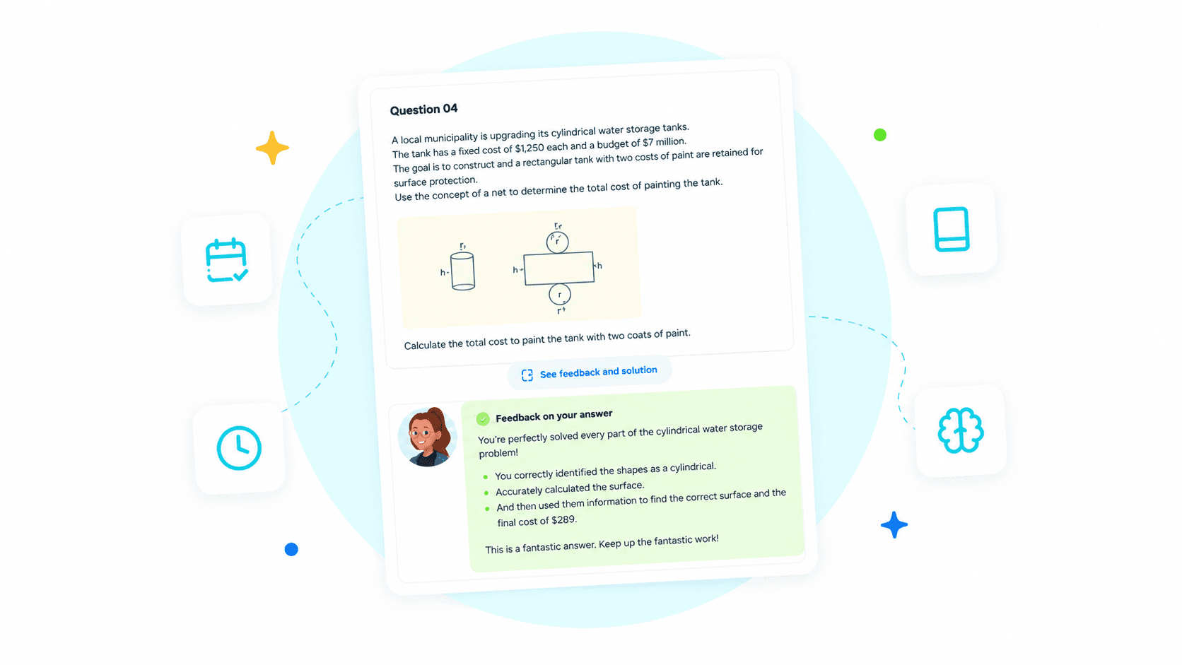 Research-based AI math lessons aligned with school curriculum and educational standards.