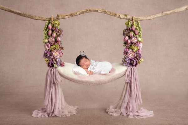 newborn photoshoot at Mahvin studio in Dubai