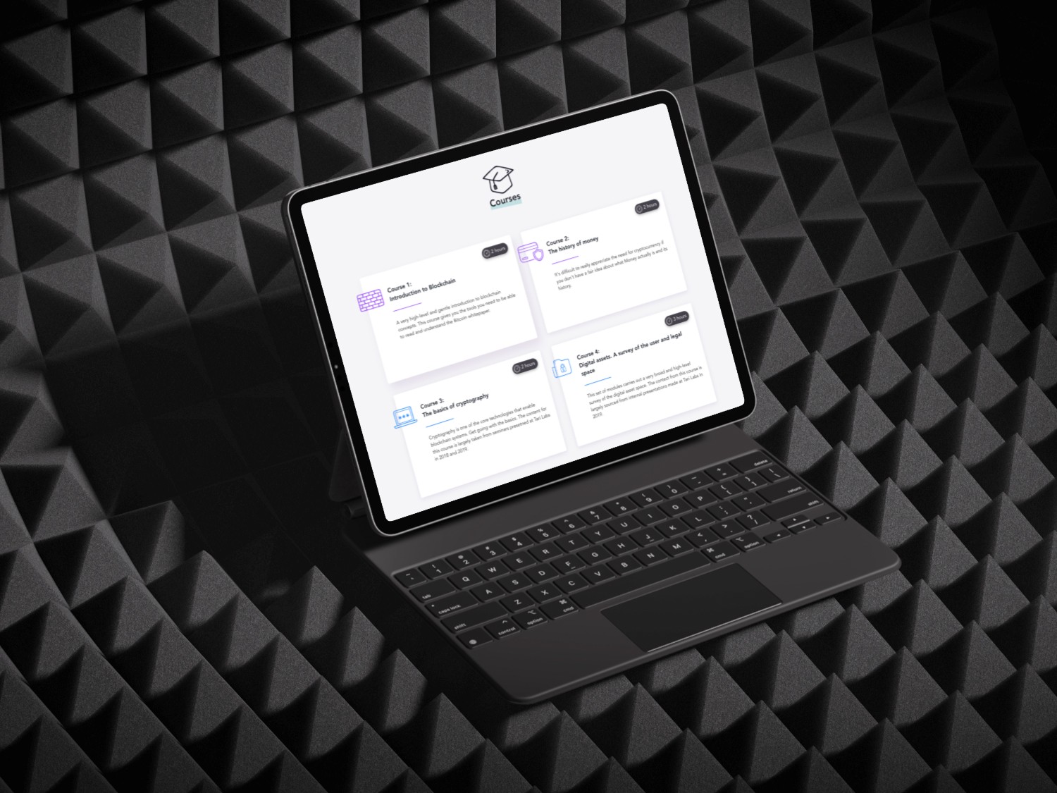 Guide users through structured courses, so that topics flow logically from one to the next.