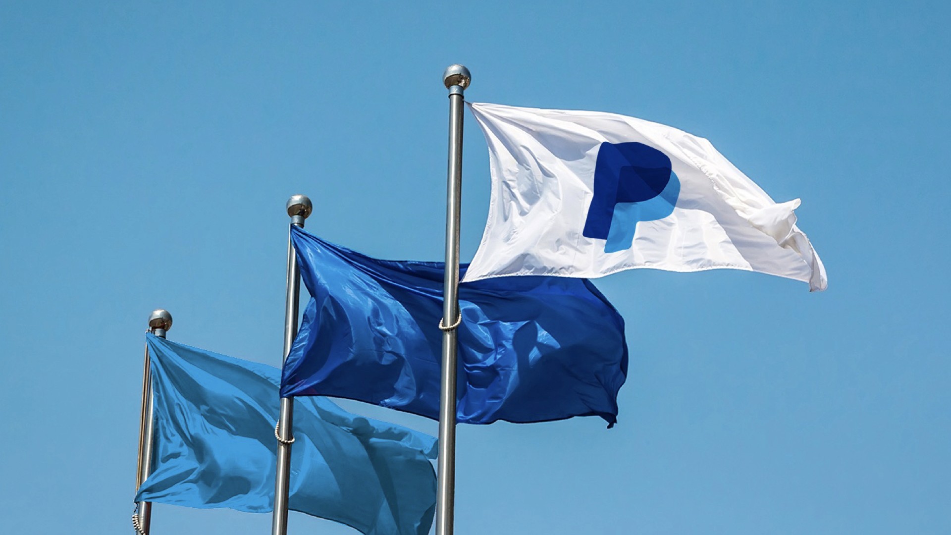 paypal logo on a flag