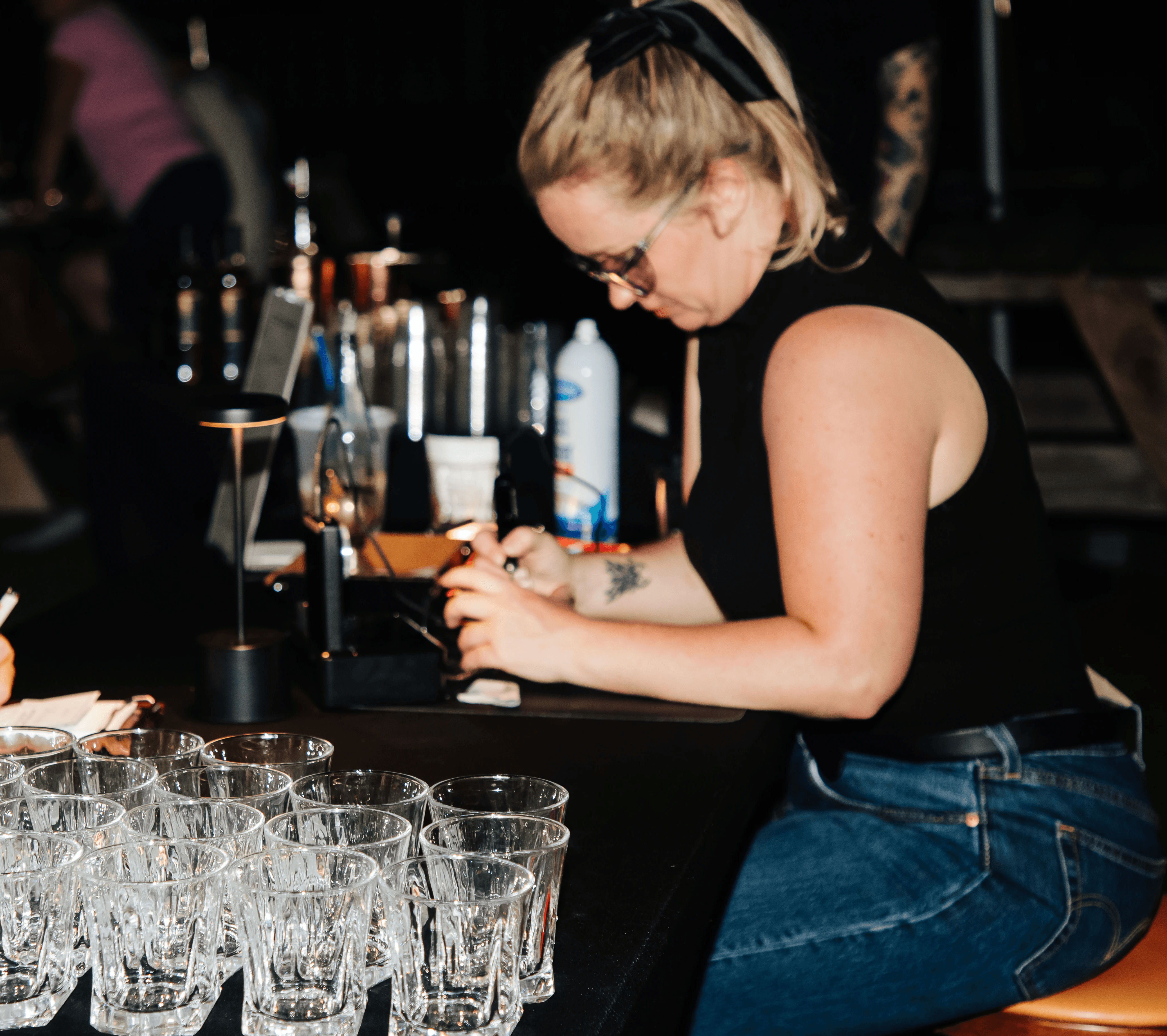 Live engraving at an event