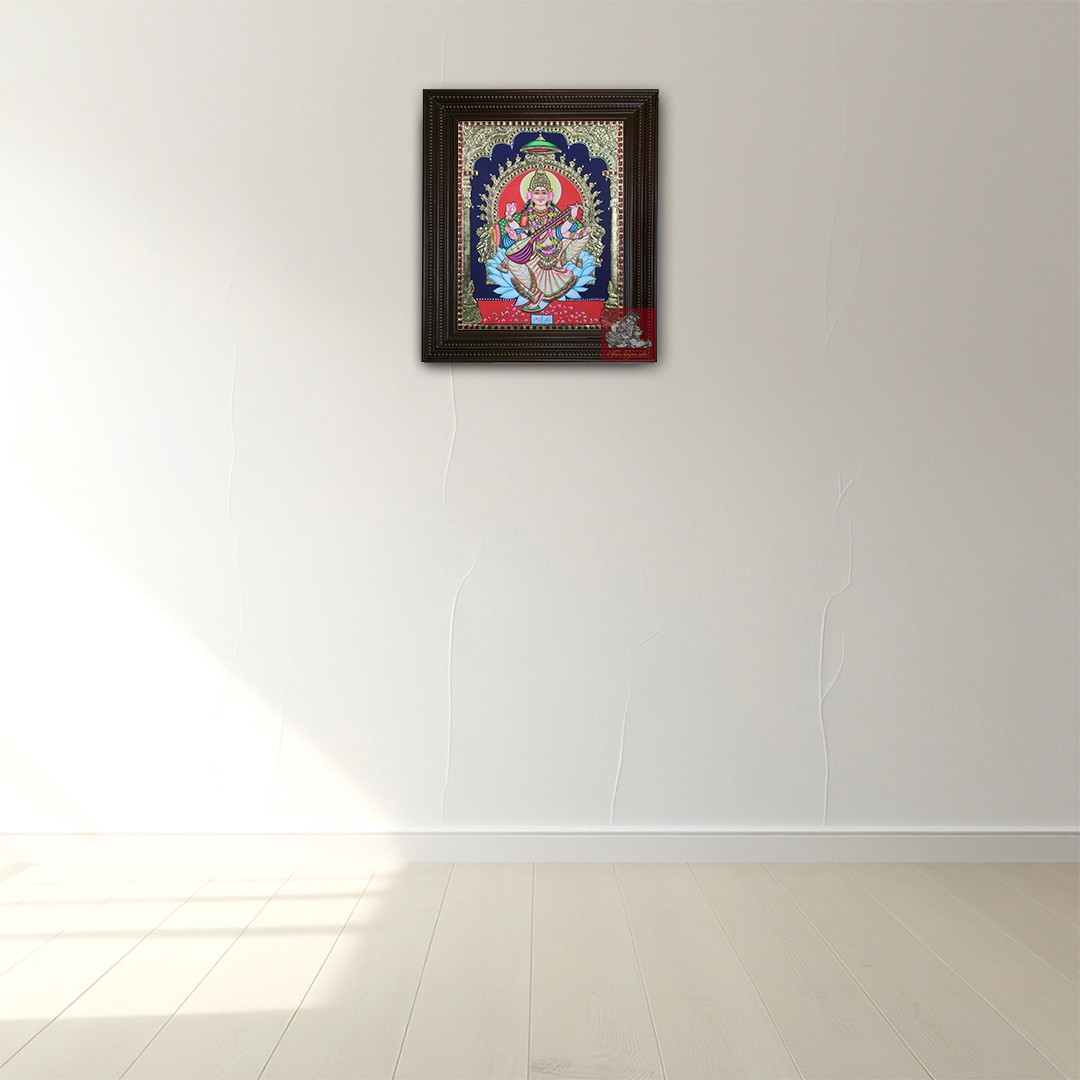 Saraswati Tanjore Painting 
