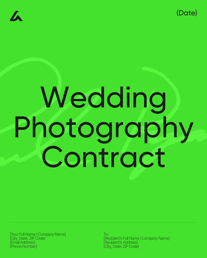 Wedding Photography Contract