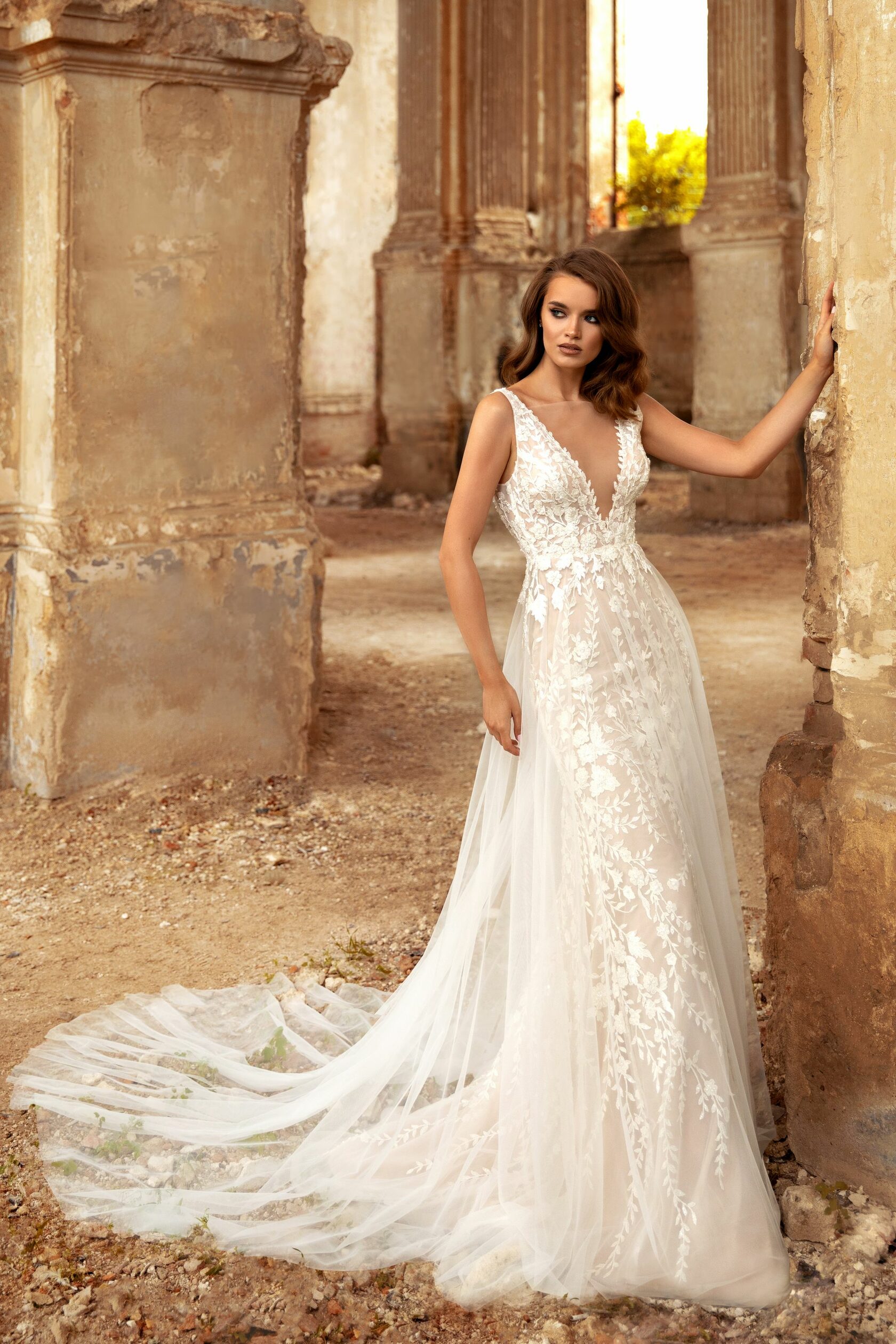 Outlet Fit and Flare Kleid mit Details