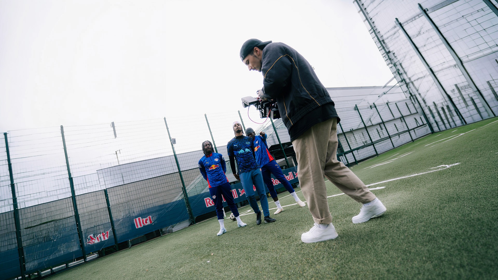 videoproducer with soccer player