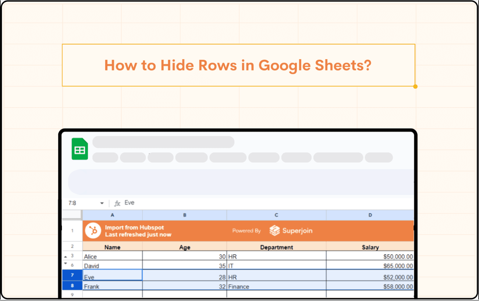 How to Hide Rows in Google Sheets