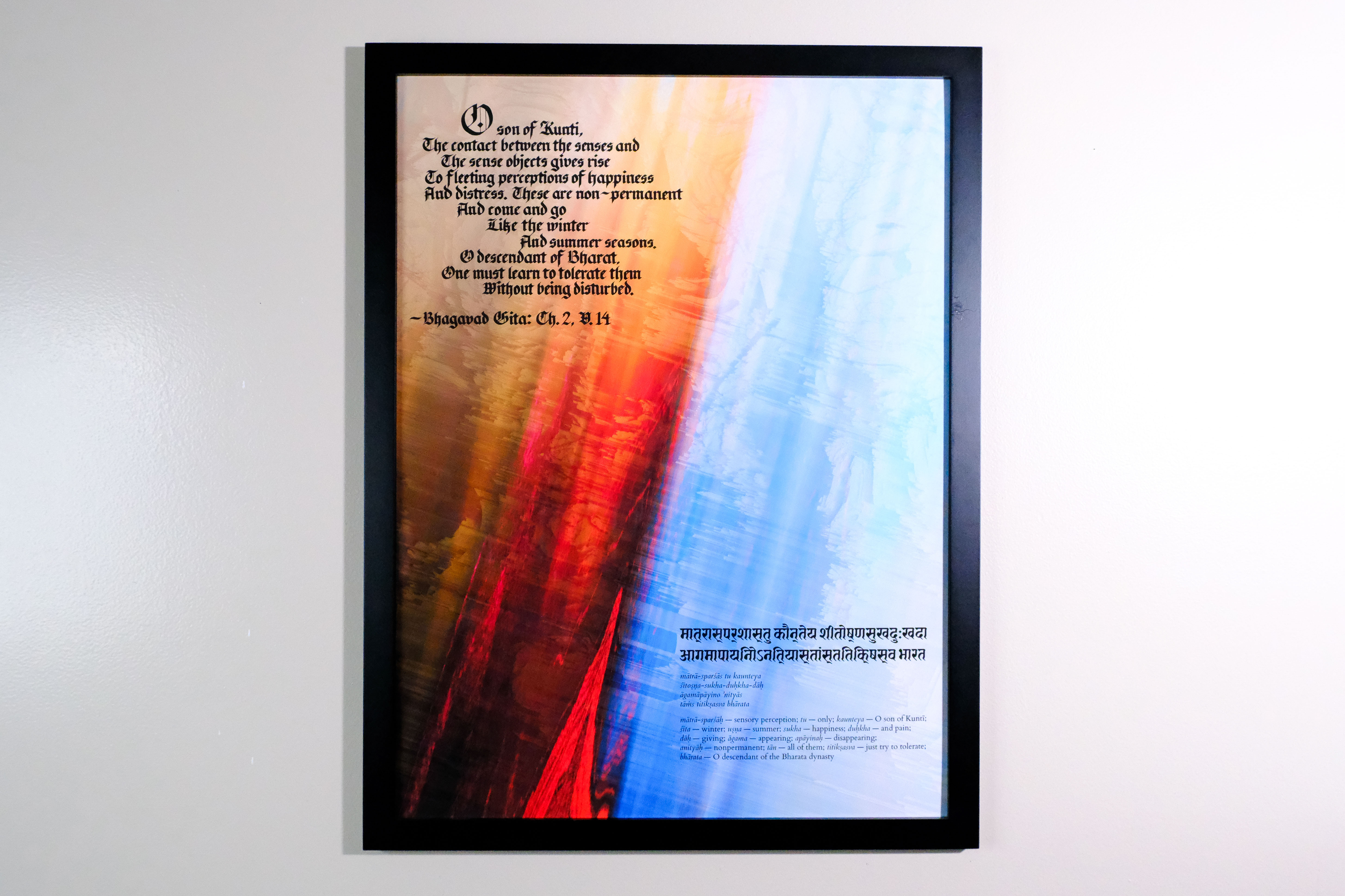 Witness and Wait poster 04: Bhagavad Gita Ch.2 V.14