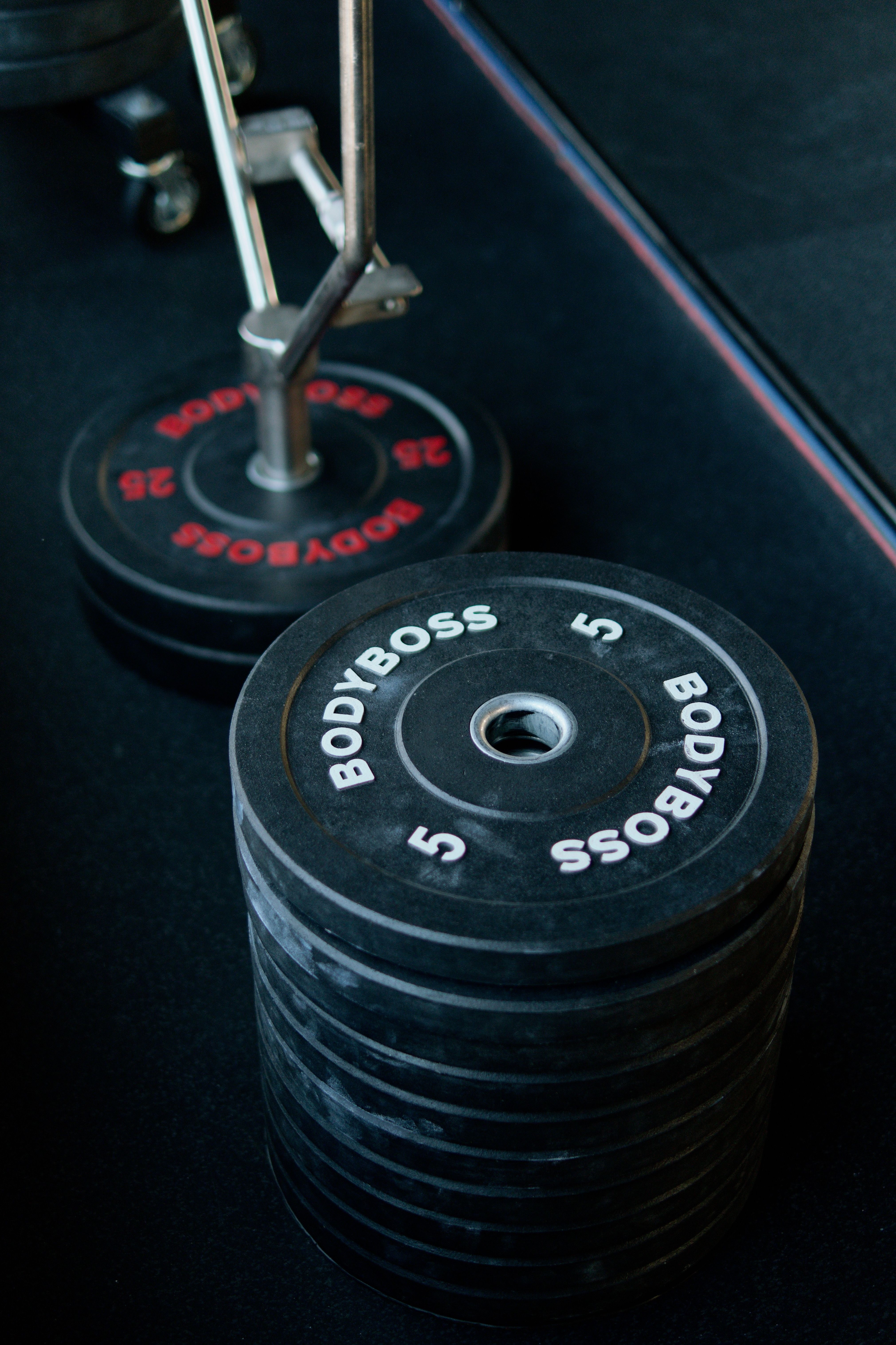 set of barbell weight plates