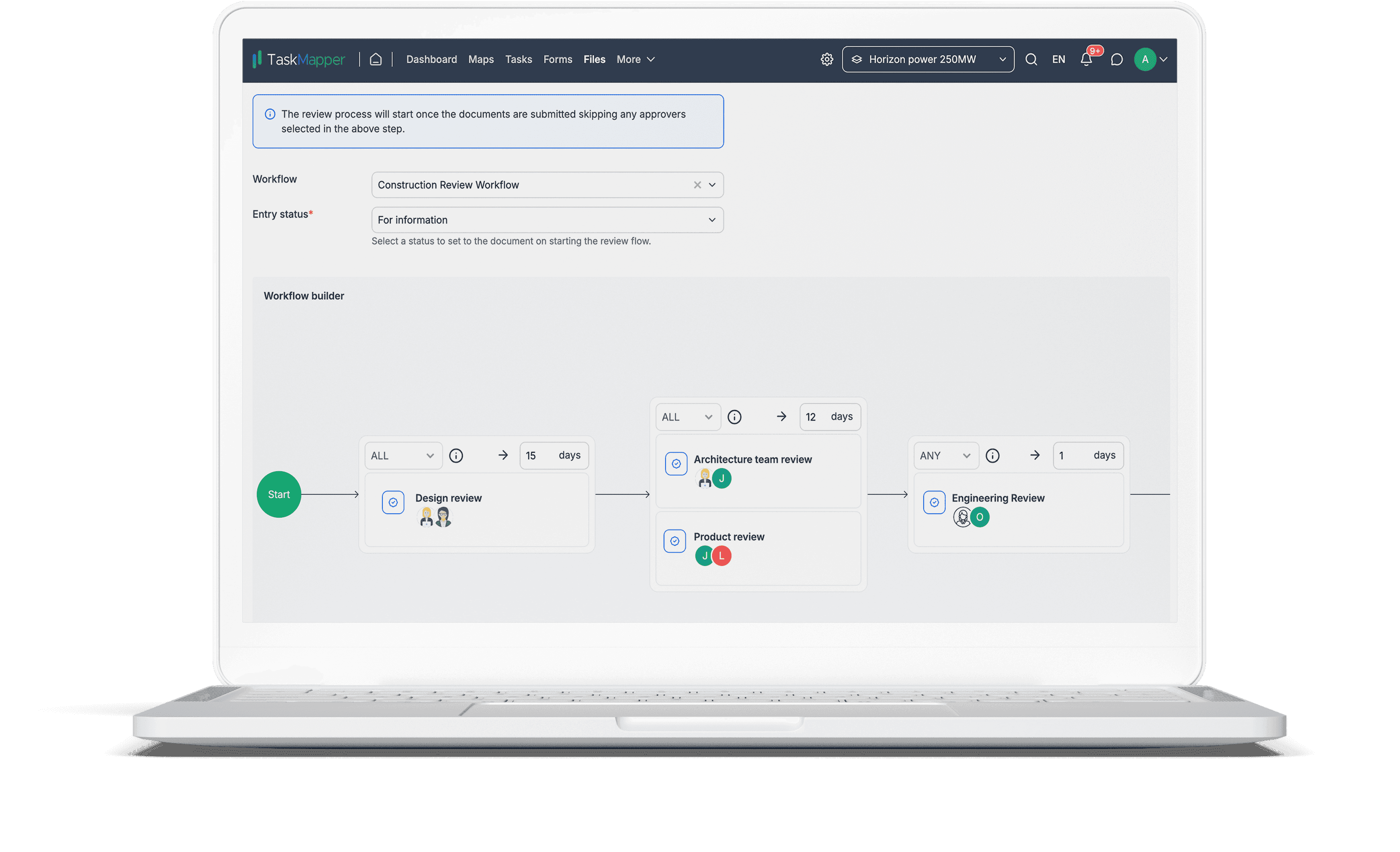 TaskMapper: Use customizable forms and workflows to digitize processes like permit reviews, contract evaluations, and risk assessments.