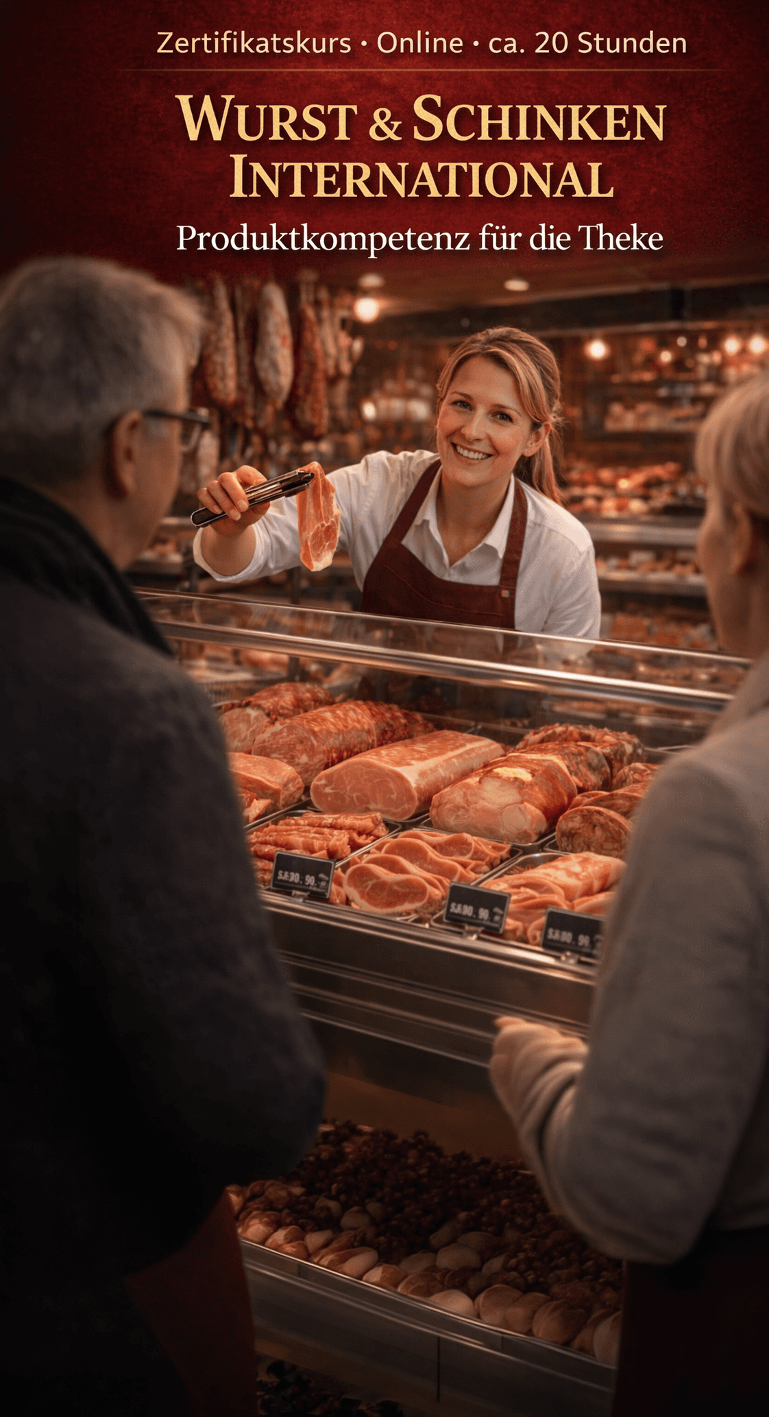 Wurst- und Schinkenspezialitäten an einer Verkaufstheke