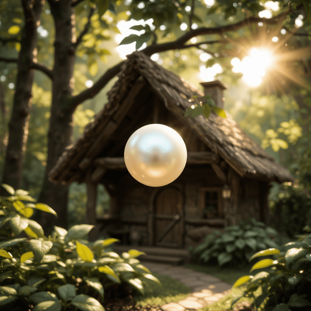 product photography of a round decorative pearl, often used in crafts or jewelry making