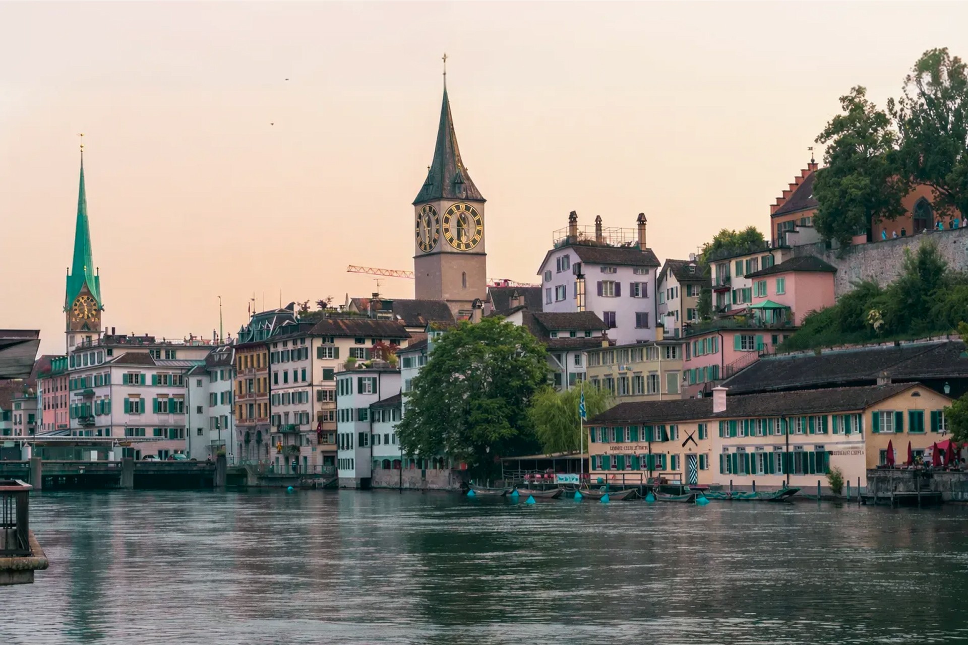Schweiz Stadt am Fluss